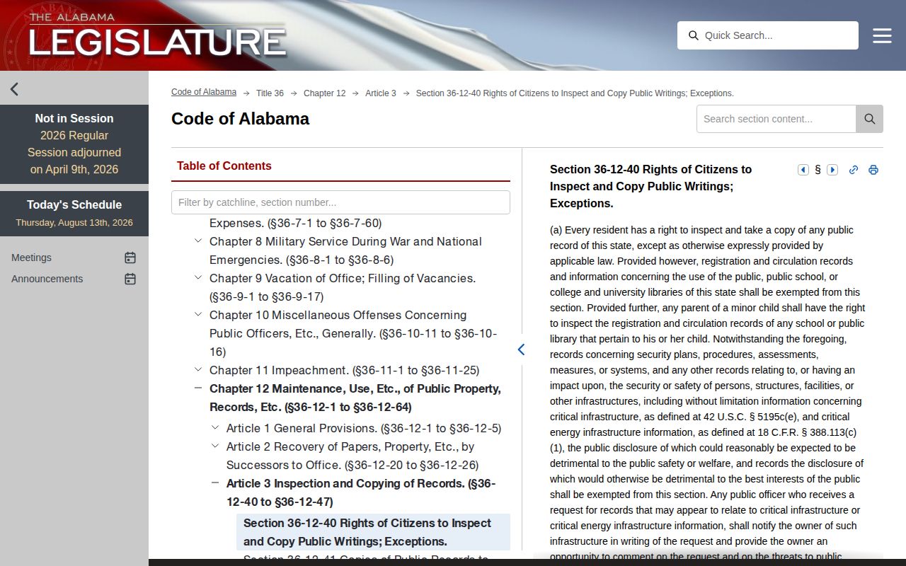 Alabama public records law for St. Clair County booking photos