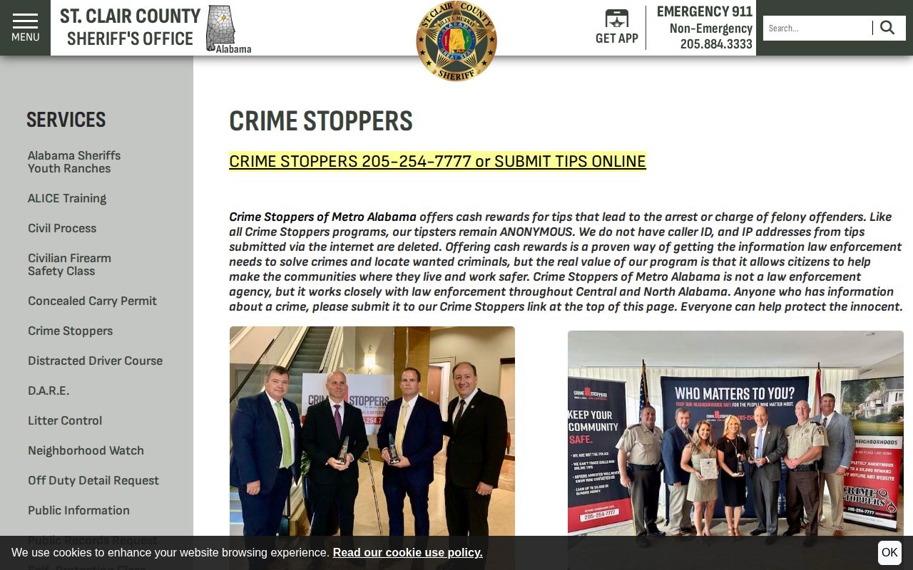 St. Clair County wanted tips and Crime Stoppers contact record